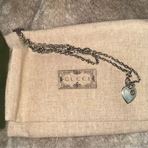 Gucci Heart Necklace with Interlocking G